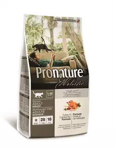 Сухой корм PRONATURE HOLISTIC Adult Cat Turkey and Cranberry для взрослых кошек живущих в помещении индейка с клюквой